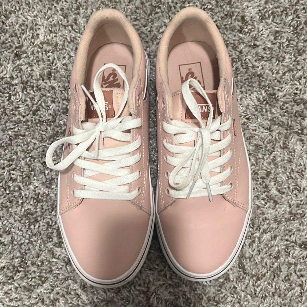 Gently Worn Pink Vans - Size 9